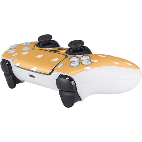 Yellow and White Hearts PS5 Controller Skin
